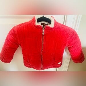 3T Seven for Mankind Corduroy Pink Shell Jacket with White  Sherpa Feel Lining